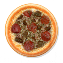 11. SUPER MEAT - 40cm; Соус, Сыр Моцарелла, Фарш, Ветчина, Салями, Кебаб
